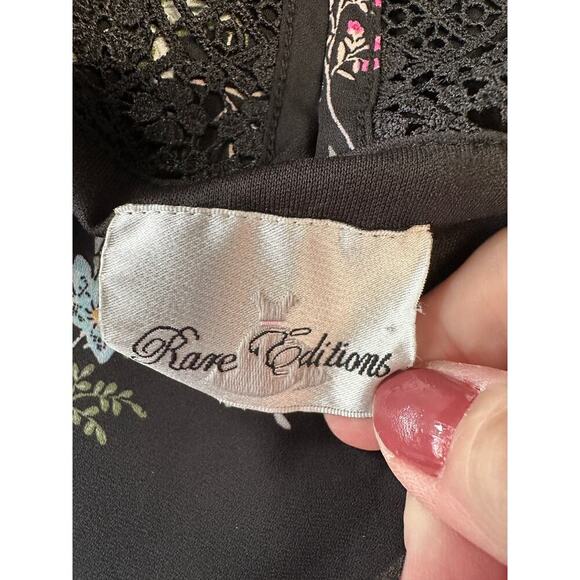 Rare Editions Women Mini Tank Dress Black Emo Whimsygoth Festival 14 Vintage - Picture 10 of 11